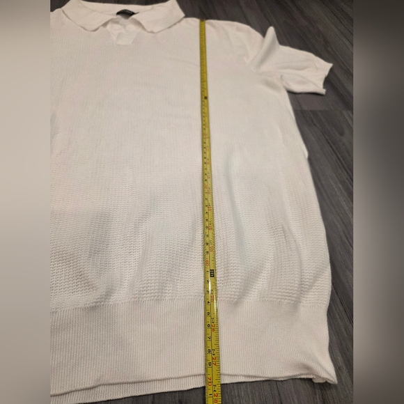 Zegna Italy Men Polo Ribbed Hem Shirt Premium Cotton Short Sleeve Ochre $1100 - Picture 16 of 16